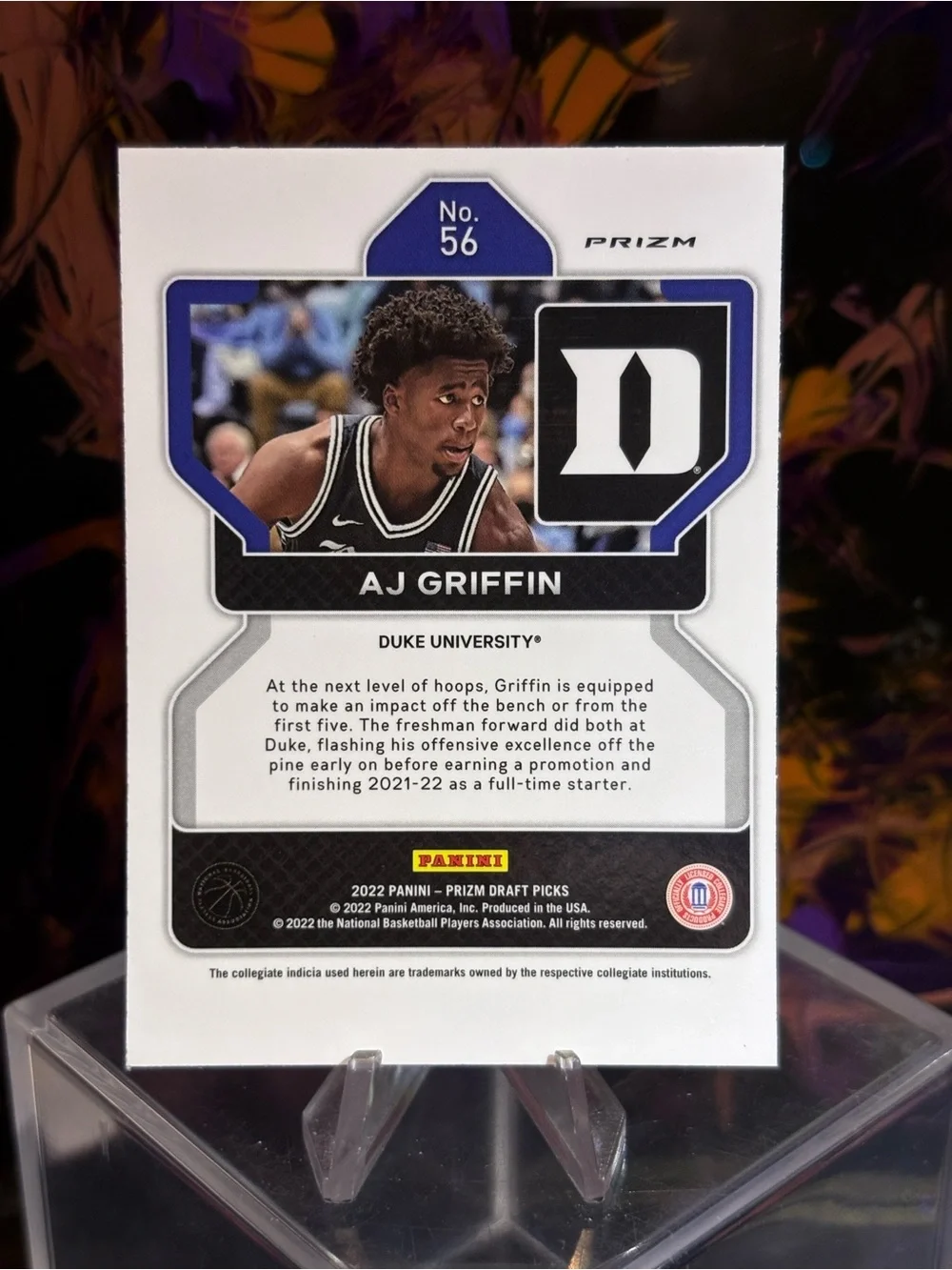 AJ Griffin Prizm Basketball Trading Card - Silver Hyper Rookie